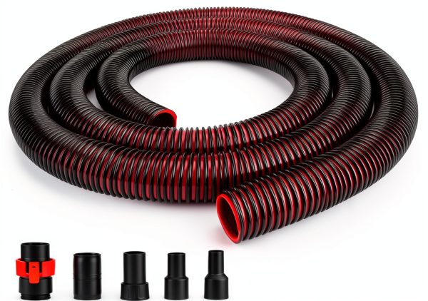 Shop-Vac Premium Universal Vacuum Hose 12ft Red for DeWalt Husky-0