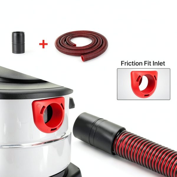 Shop-Vac Premium Universal Vacuum Hose 12ft Red for DeWalt Husky-7
